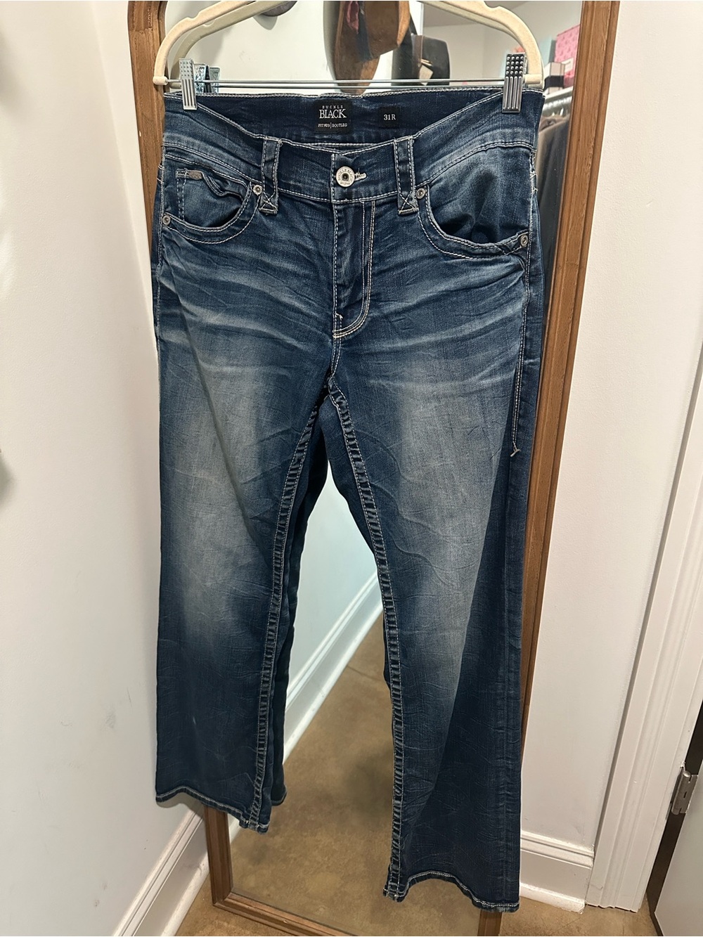 Men’s buckle black jeans  - Size 31R